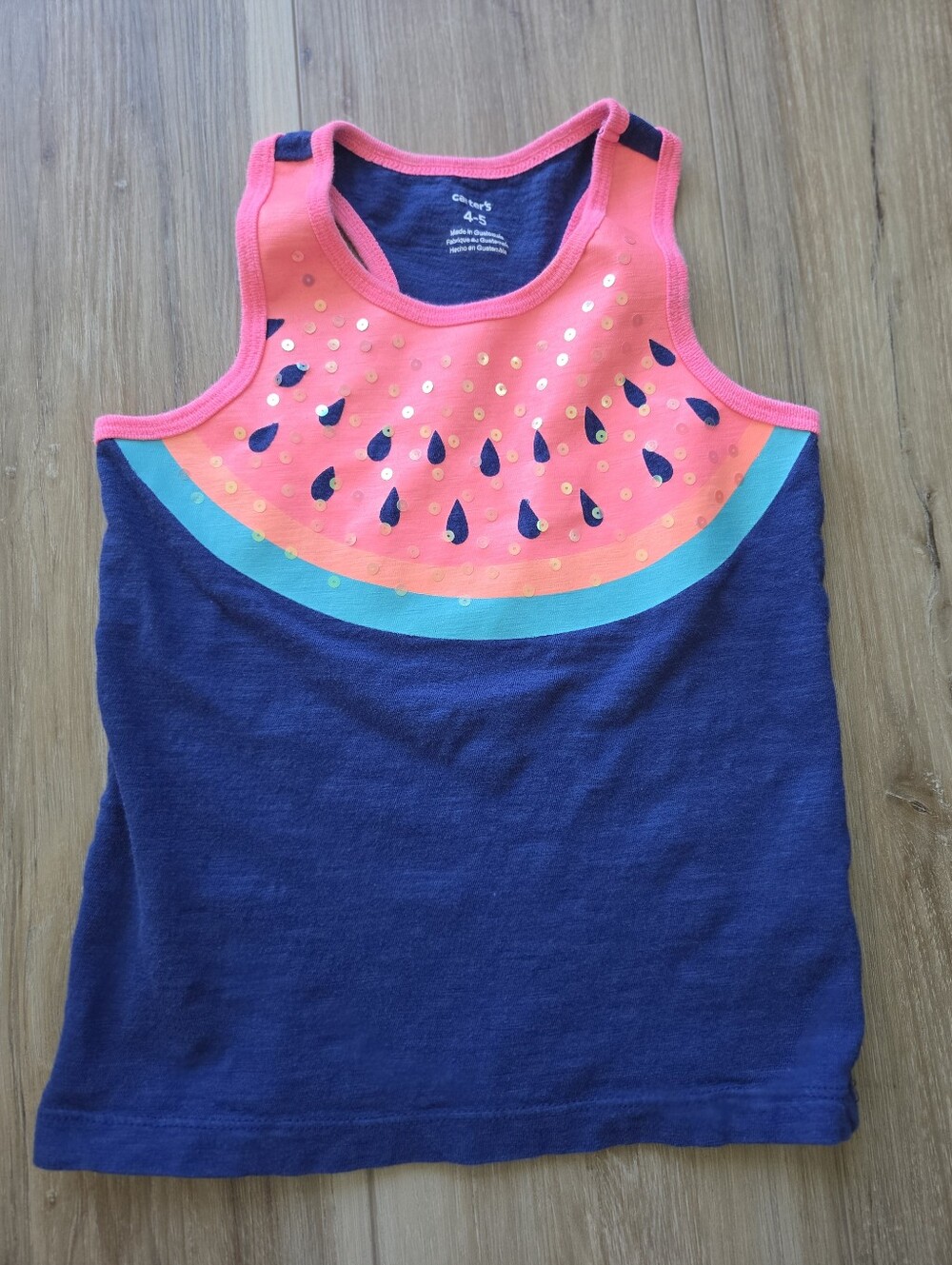 4 5 Carters Sequin Watermelon Tank Top